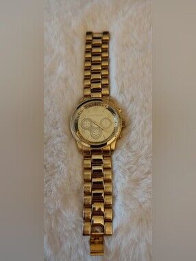 Gold Tone Link Bracelet Watch